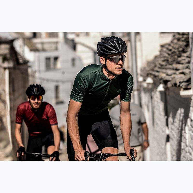 Maglia da ciclismo Rogelli Essential verde militare da uomo 8