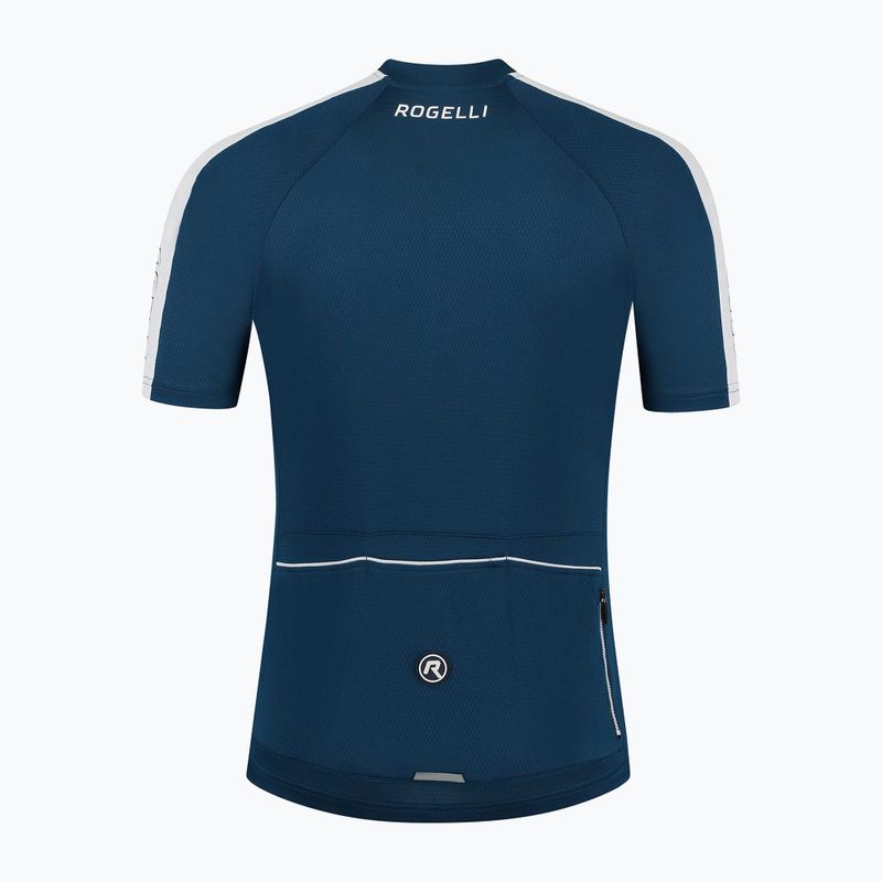 Maglia da ciclismo Rogelli Explore blu/bianca da uomo 4