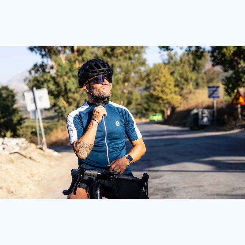 Maglia da ciclismo Rogelli Explore blu/bianca da uomo 6