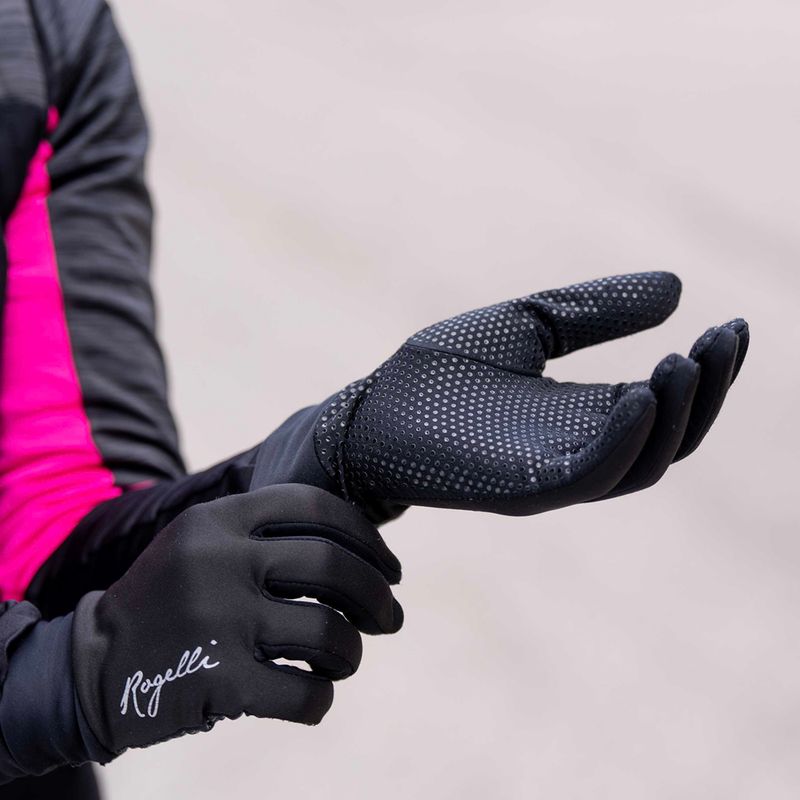 Guanti da ciclismo donna Rogelli Laval Mid Season LW Windproof black 4