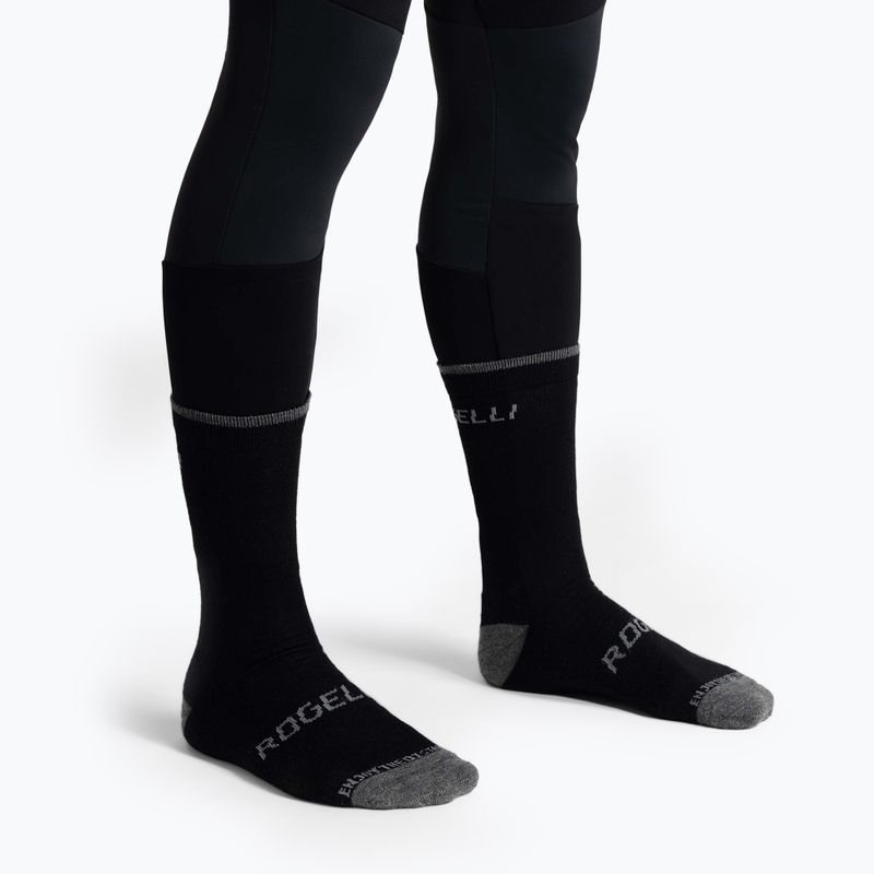 Calze da ciclismo Rogelli Wool Wintersocks nero 2