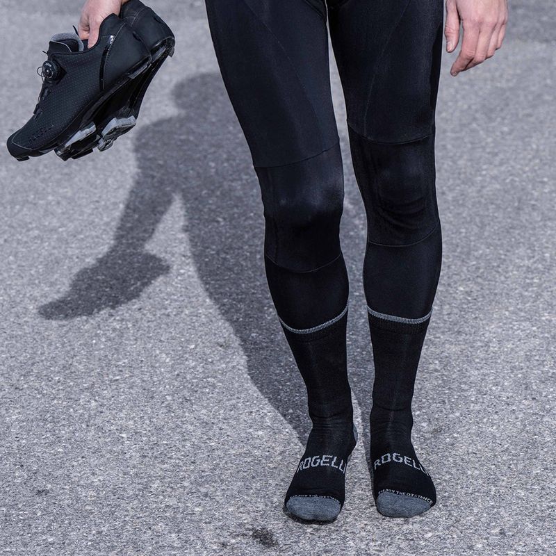 Calze da ciclismo Rogelli Wool Wintersocks nero 3
