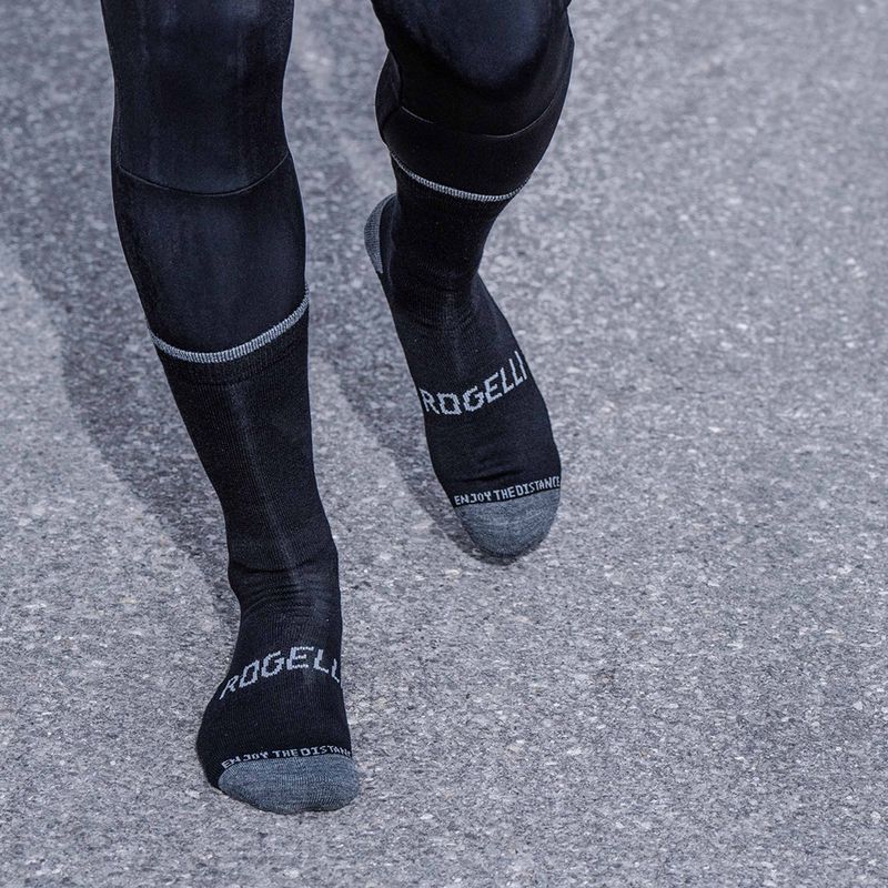 Calze da ciclismo Rogelli Wool Wintersocks nero 4