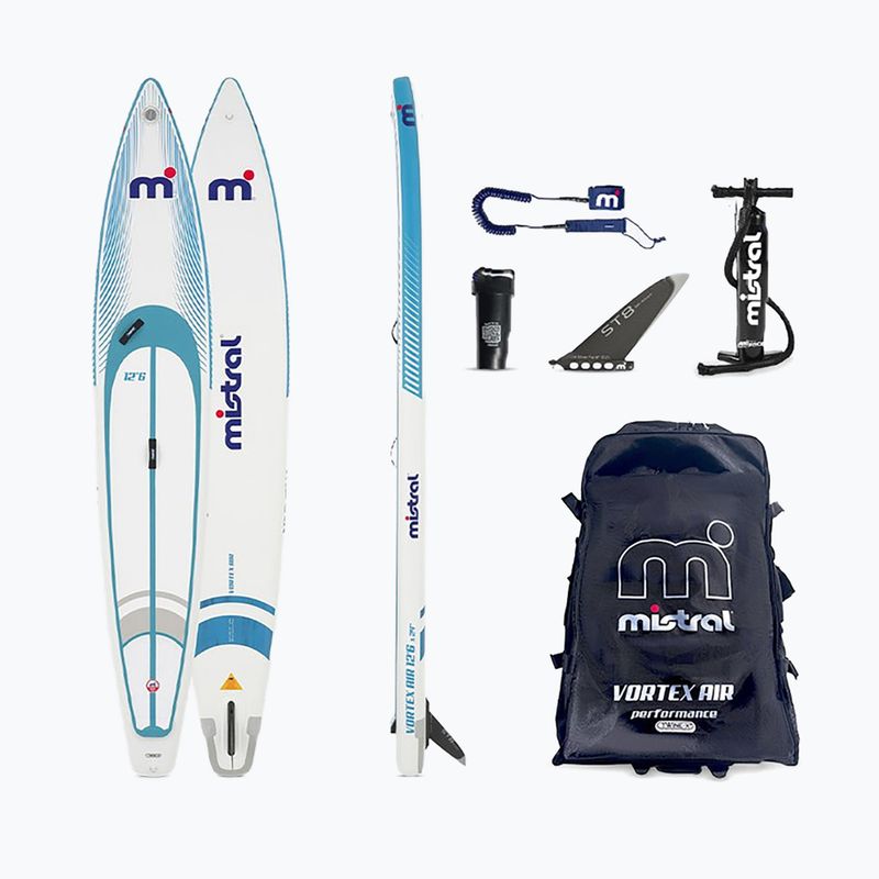 Tavola da SUP Mistral Vortex Air 12'6" x 24" blu/bianco