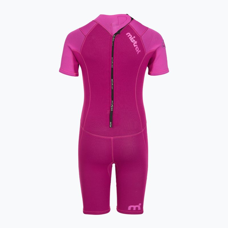 Muta da nuoto bambino Mistral Breeze 76 2,5/2mm Kids Shorty pink 3