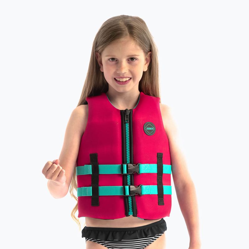 Gilet di assicurazione per bambini JOBE Neoprene rosa caldo 5