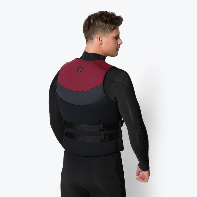 Gilet da uomo JOBE in neoprene rosso bordeaux 3