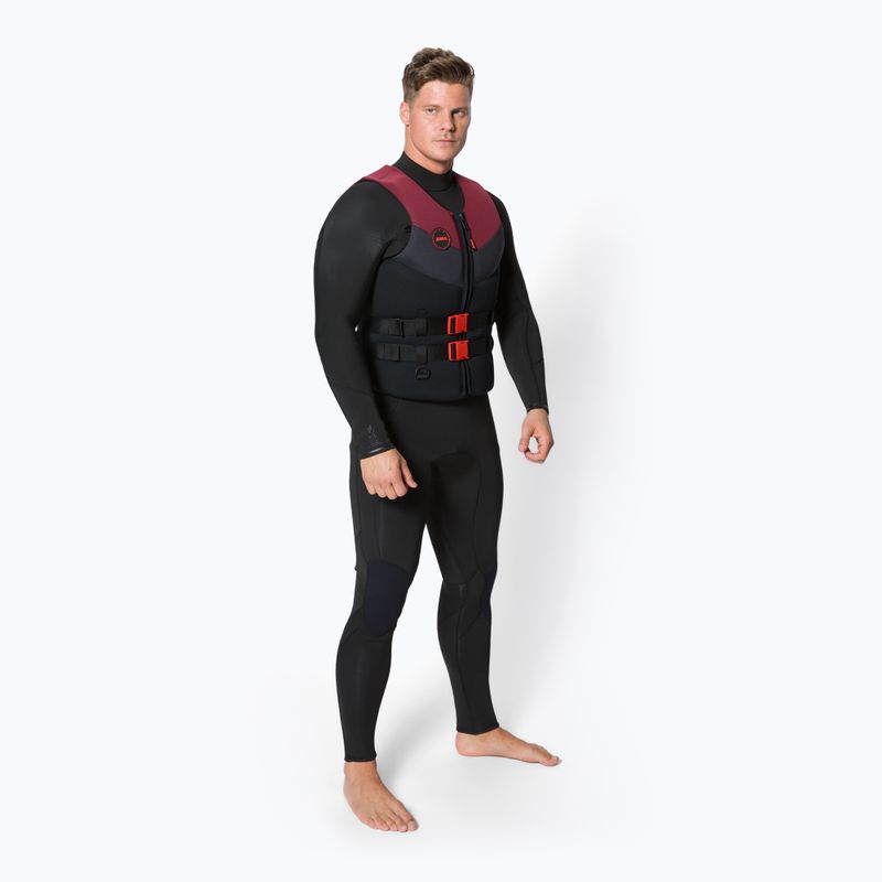 Gilet da uomo JOBE in neoprene rosso bordeaux 2