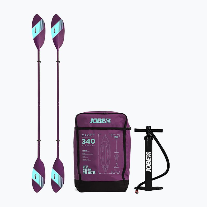 JOBE Croft Gonfiabile per 2 persone Pacchetto Kayak 340 cm viola tramonto 12