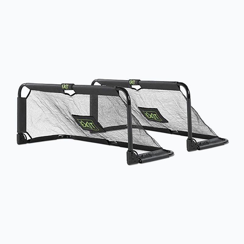 Porta da calcio EXIT Panna 2 pz. 150 x 60 cm nero/verde