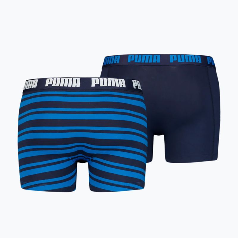 PUMA Heritage Stripe boxer da uomo 2 paia blu 2