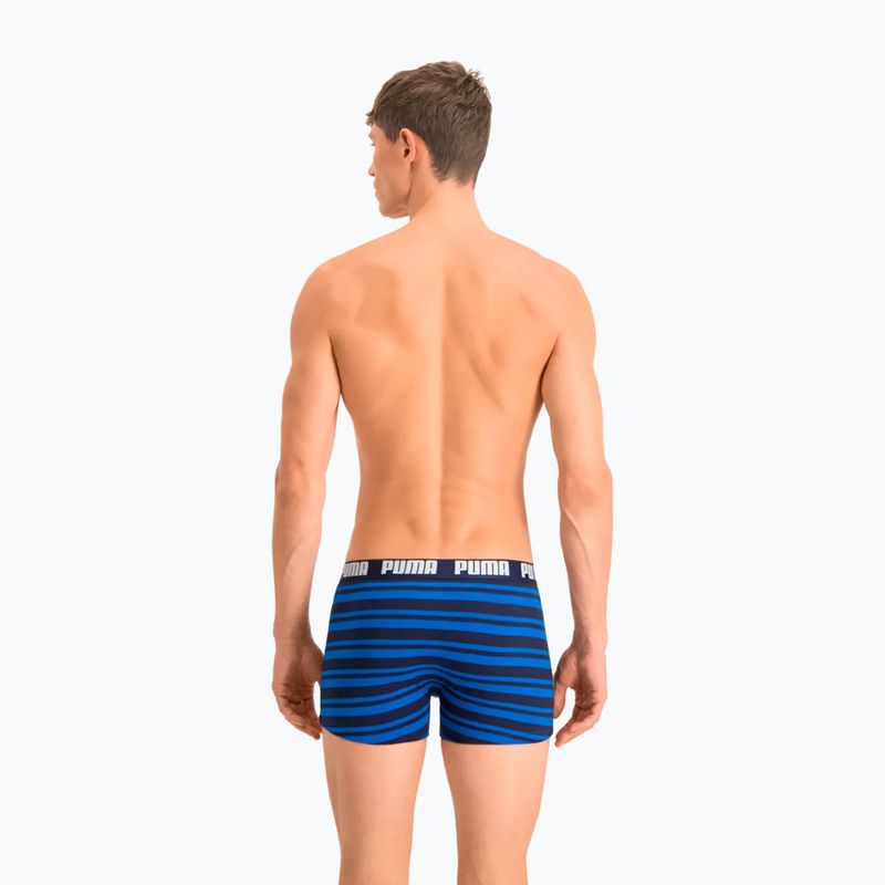 PUMA Heritage Stripe boxer da uomo 2 paia blu 4