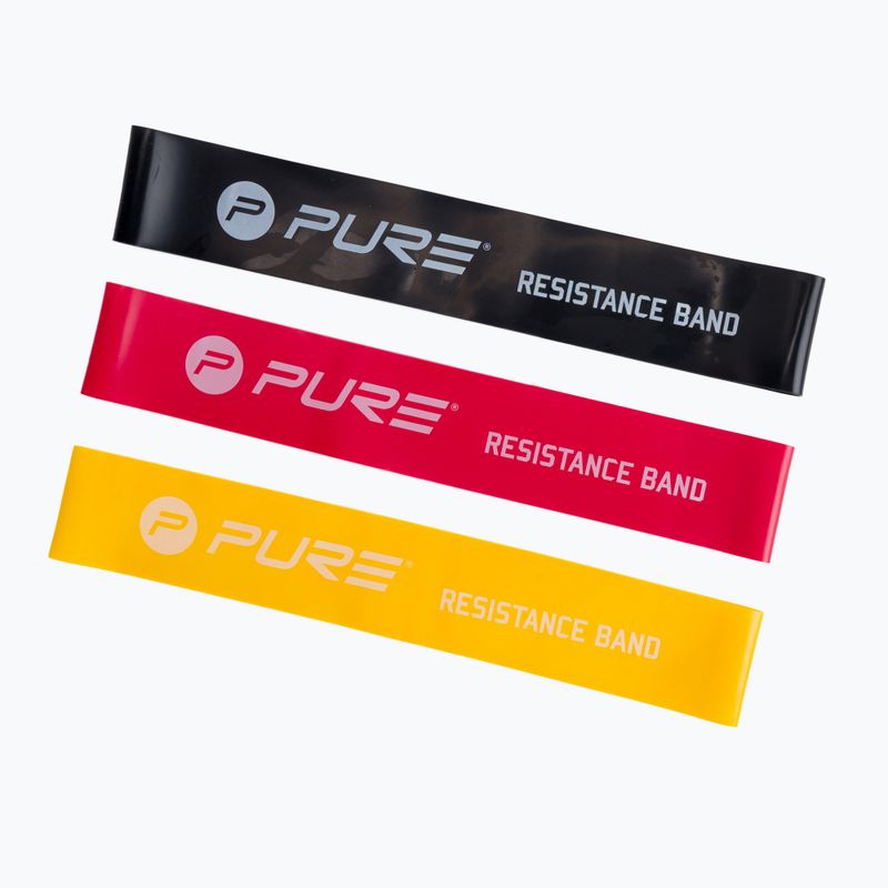 Pure2Improve Mini Bands Set di 3 pezzi di resistenza in gomma colore 2155 2
