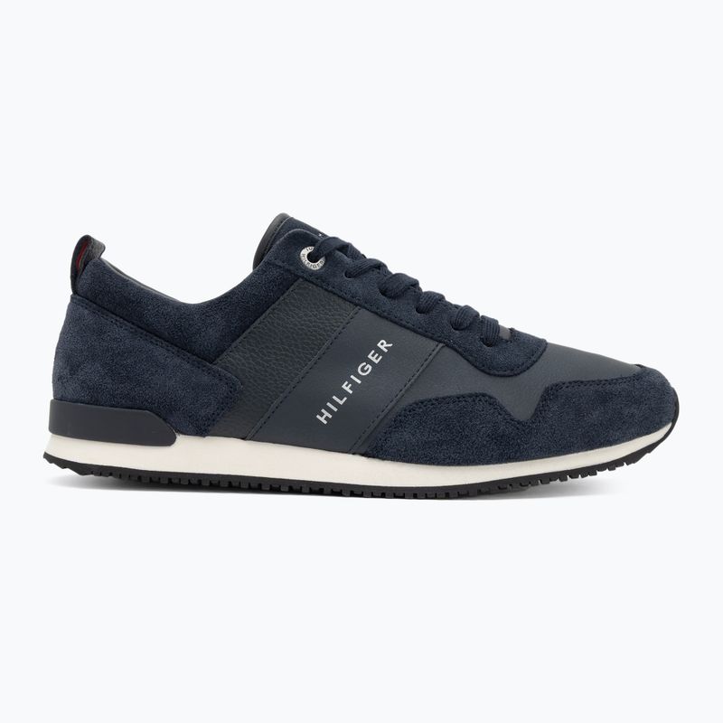 Tommy Hilfiger scarpe da uomo Iconic Leather Suede Mix Runner mezzanotte 2