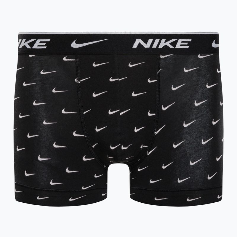 Boxer da uomo Nike Everyday Cotton Stretch Trunk 3 paia stampa swoosh/grigio/uni. blu 8