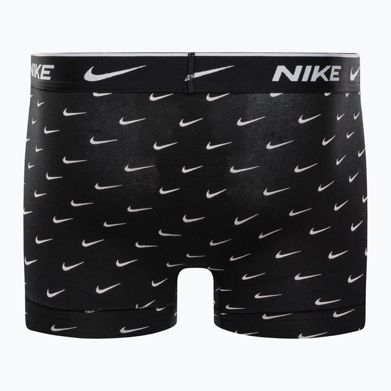 Boxer da uomo Nike Everyday Cotton Stretch Trunk 3 paia stampa swoosh/grigio/uni. blu 9