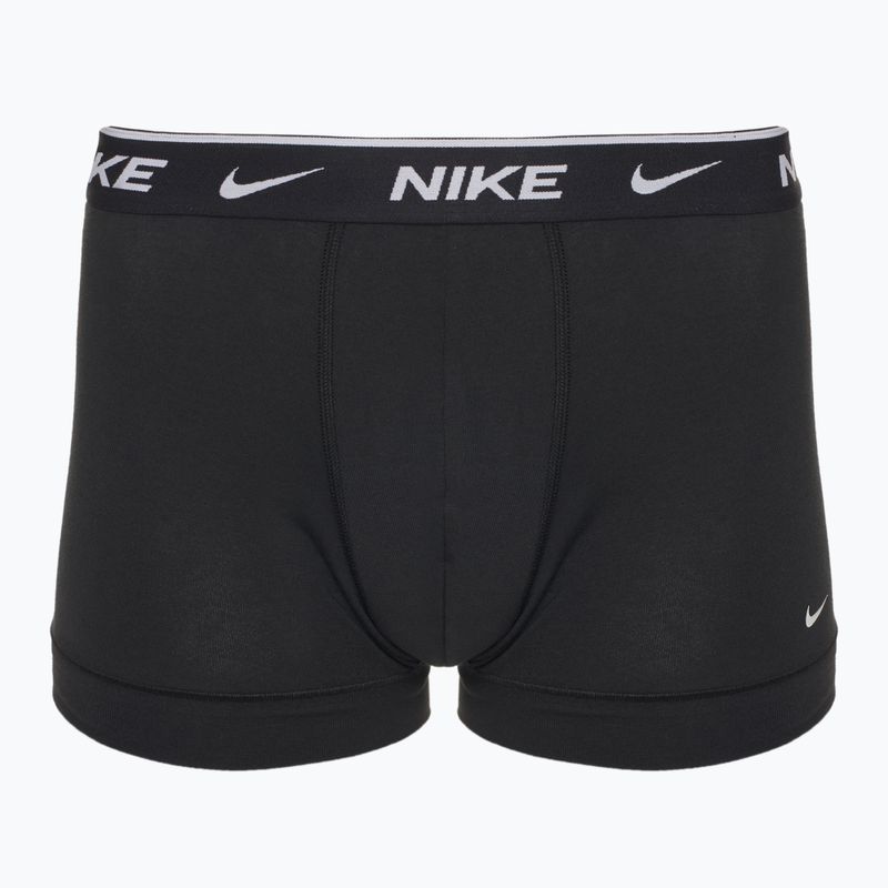 Boxer da uomo Nike Everyday Cotton Stretch Trunk 3 paia bianco/grigio heather/nero 2