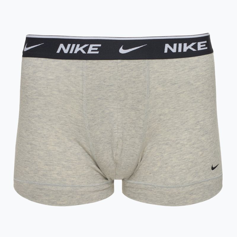 Boxer da uomo Nike Everyday Cotton Stretch Trunk 3 paia bianco/grigio heather/nero 3