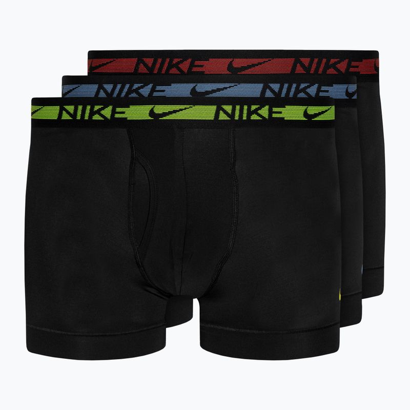 Boxer da uomo Nike Dri-FIT Ultra Stretch Micro Trunk 3 paia nero/volt/blu/rosso