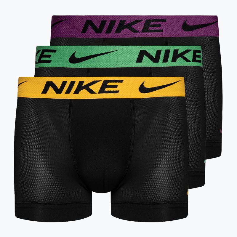 Boxer da uomo Nike Dri-FIT Cotton Trunk 3 paia fuxia/giallo/turchese