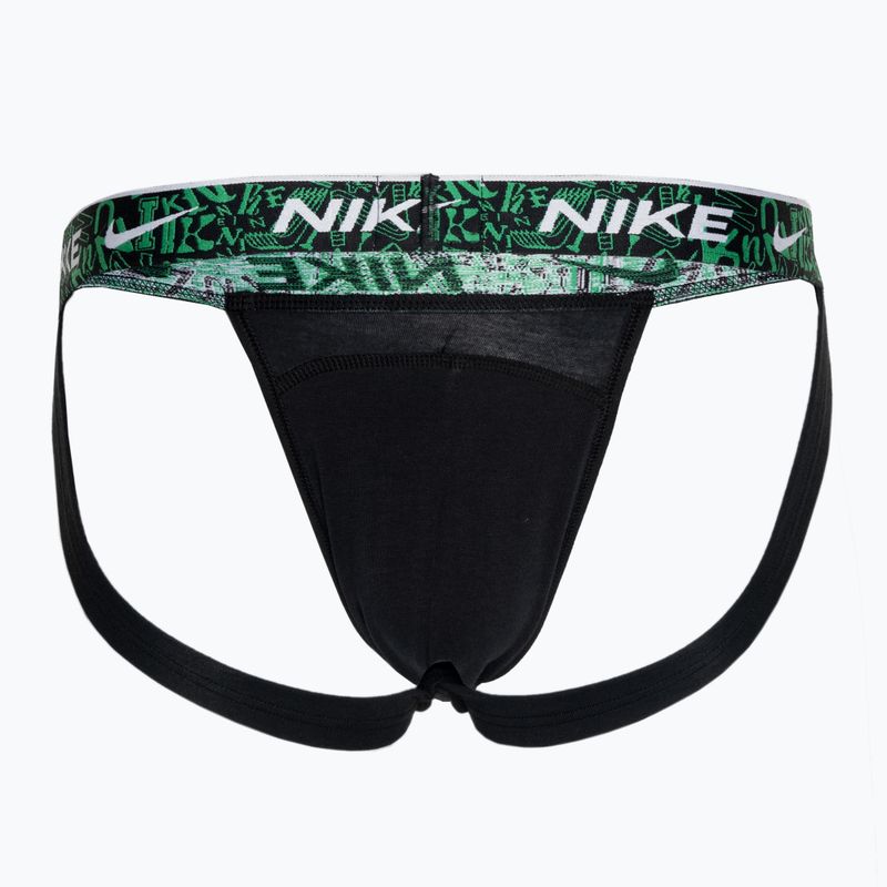Uomo Nike Dri-FIT Everyday Cotton Stretch Jock Strap slip 3 paia nero/rosso/blu acquario/verde stadio 2