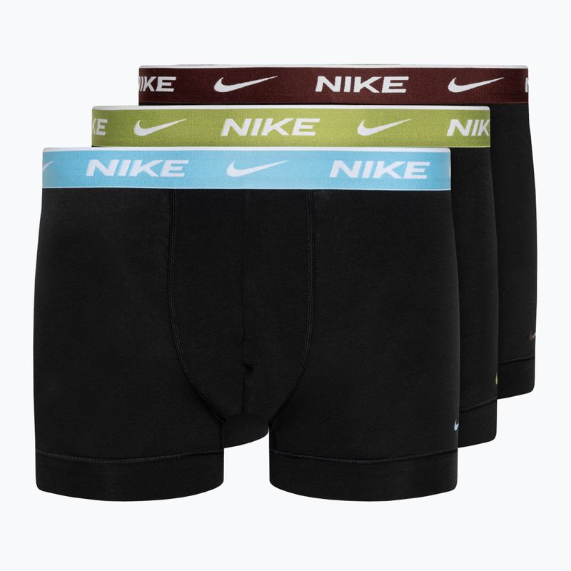 Boxer da uomo Nike Everyday Cotton Stretch Trunk 3 paia nero/pera/acquarius/ark team red