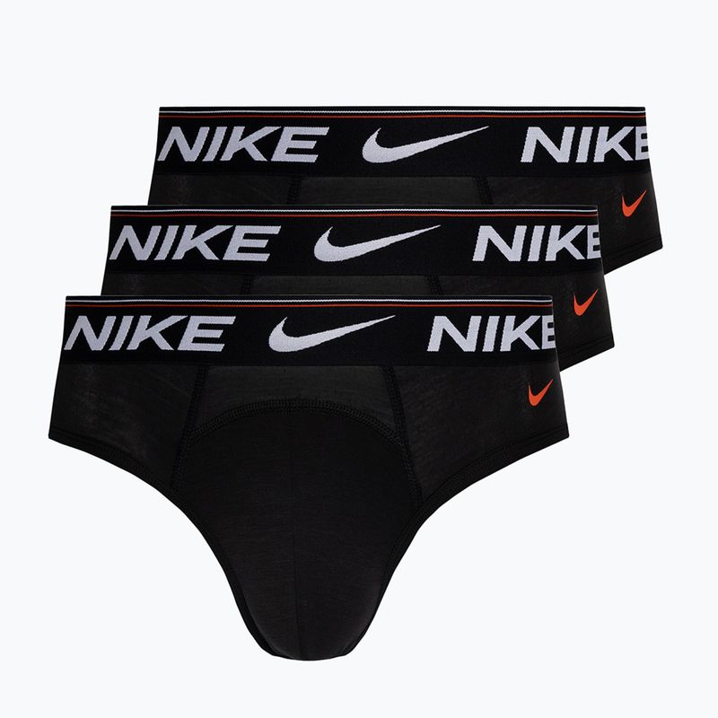 Uomo Nike Dri-Fit Hip Logo Brief 3 paia nero/nero/nero