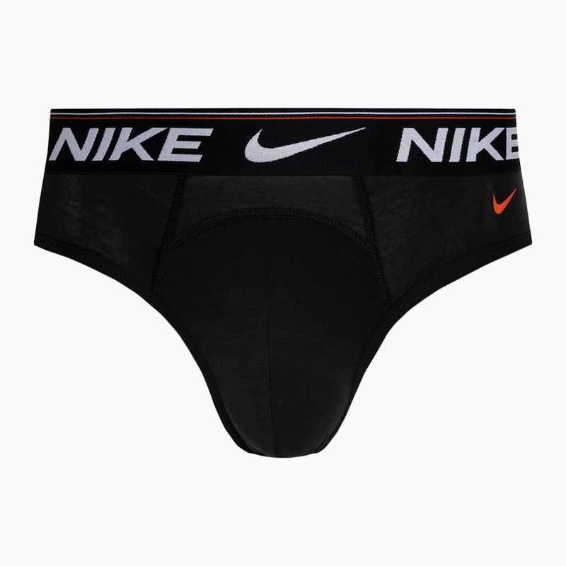 Uomo Nike Dri-Fit Hip Logo Brief 3 paia nero/nero/nero 2