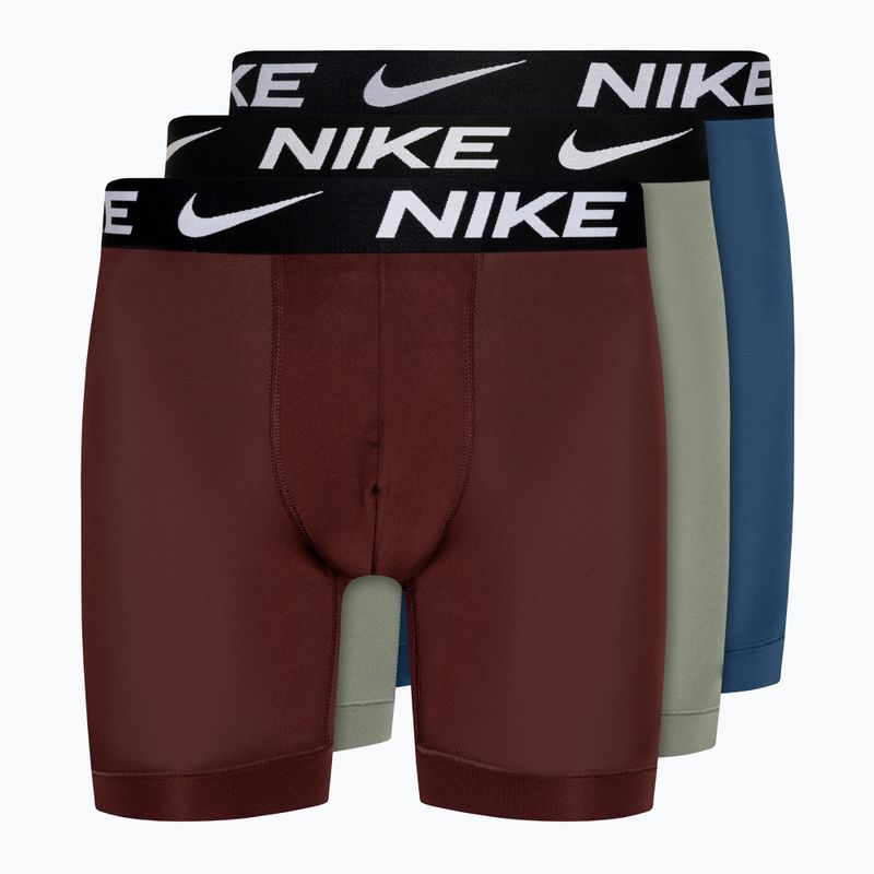 Nike Dri-Fit Essential Micro Boxer Uomo 3 paia grigio/blu/rosso scuro