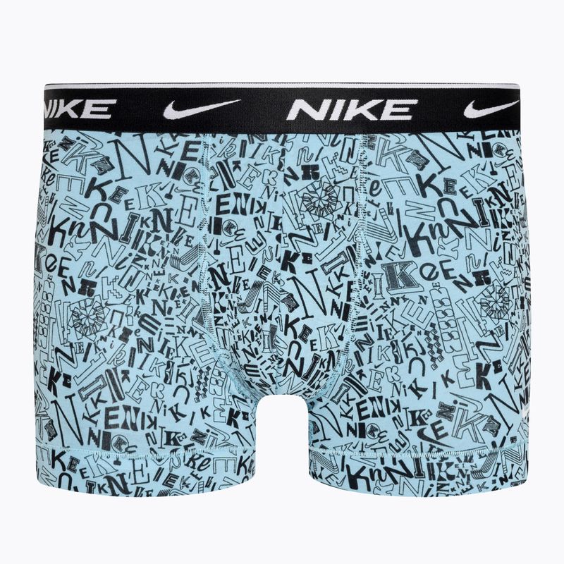 Boxer da uomo Nike Everyday Cotton Stretch Trunk 3 paia blu acquario stampa lg/grigio/rossouni 2