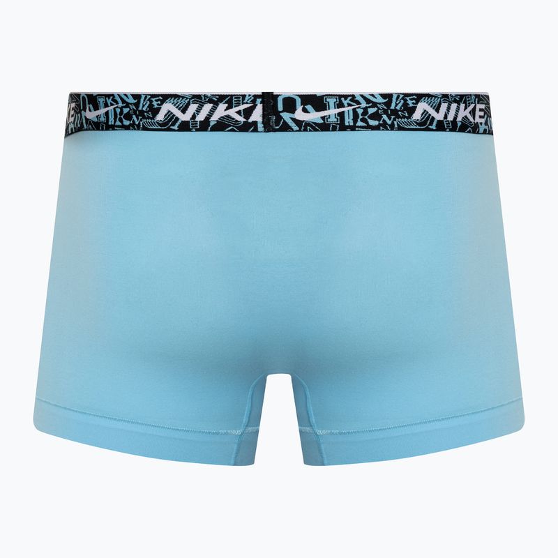 Uomo Nike Everyday Cotton Stretch Trunk boxer 3 paia rosso/blu acquario/verde stadio 5