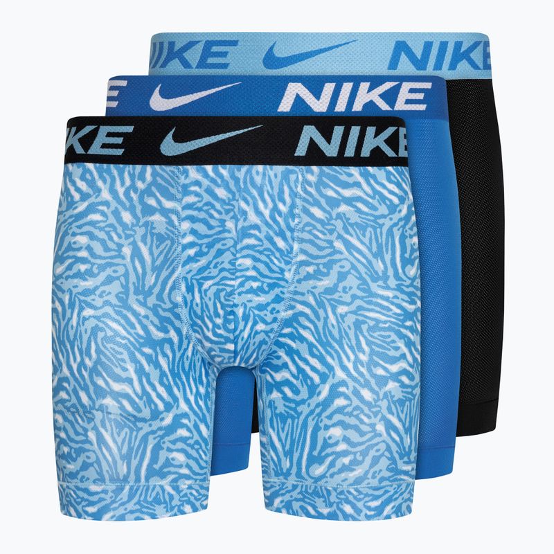 Boxer da uomo Nike Dri-FIT ADV Micro Brief 3 paia stampa safari/foto blu/nero
