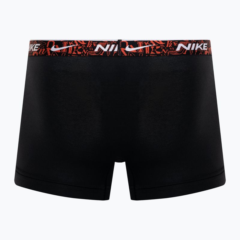 Uomo Nike Everyday Cotton Stretch Trunk boxer 3 paia nero/rosso/blu acquario/verde stadio 5