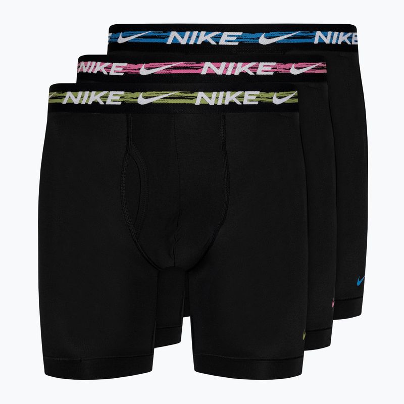 Boxer da uomo Nike Dri-FIT Ultra-Stretch Micro Brief 3 paia laser fucsia/blu/nero