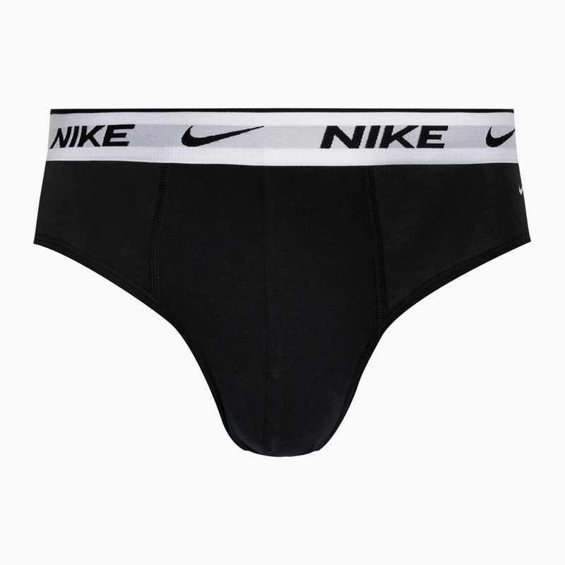 Uomo Nike Everyday Cotton Stretch Brief 3 paia blu stella/grigio lupo/nero bianco 4