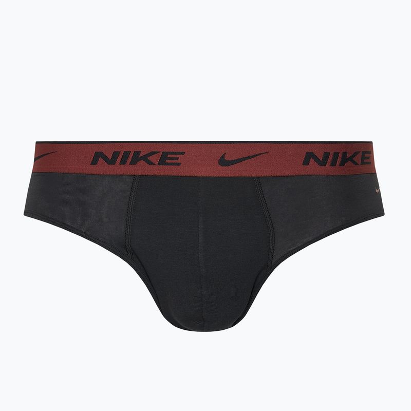 Uomo Nike Everyday Cotton Stretch Brief 3 paia cyber nero/grigio cuoio/pony scuro 2