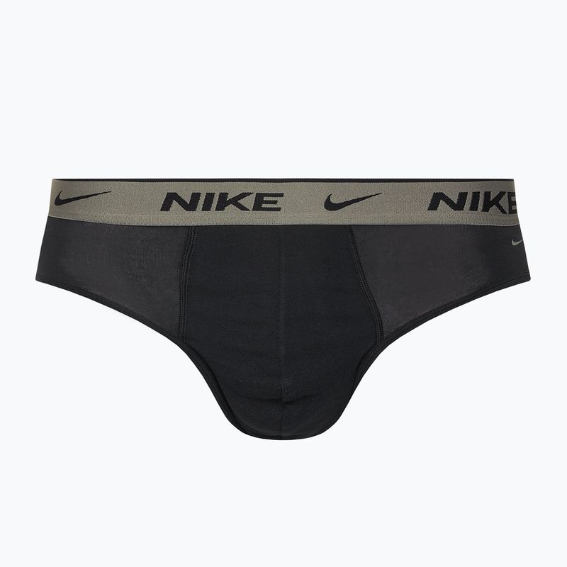 Uomo Nike Everyday Cotton Stretch Brief 3 paia cyber nero/grigio cuoio/pony scuro 5