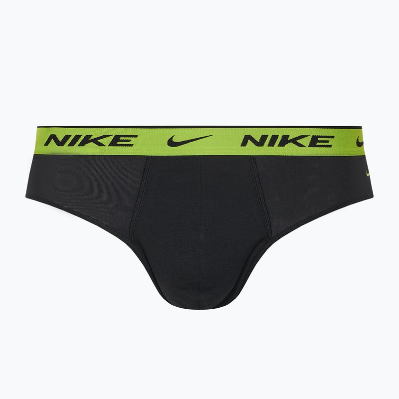 Uomo Nike Everyday Cotton Stretch Brief 3 paia cyber nero/grigio cuoio/pony scuro 6