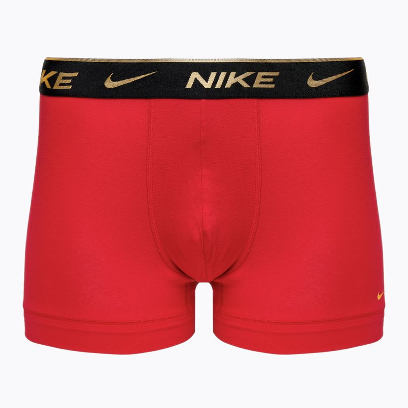 Boxer da uomo Nike Everyday Cotton Stretch Trunk 3 paia nero argento/rosso oro/nero oro 3