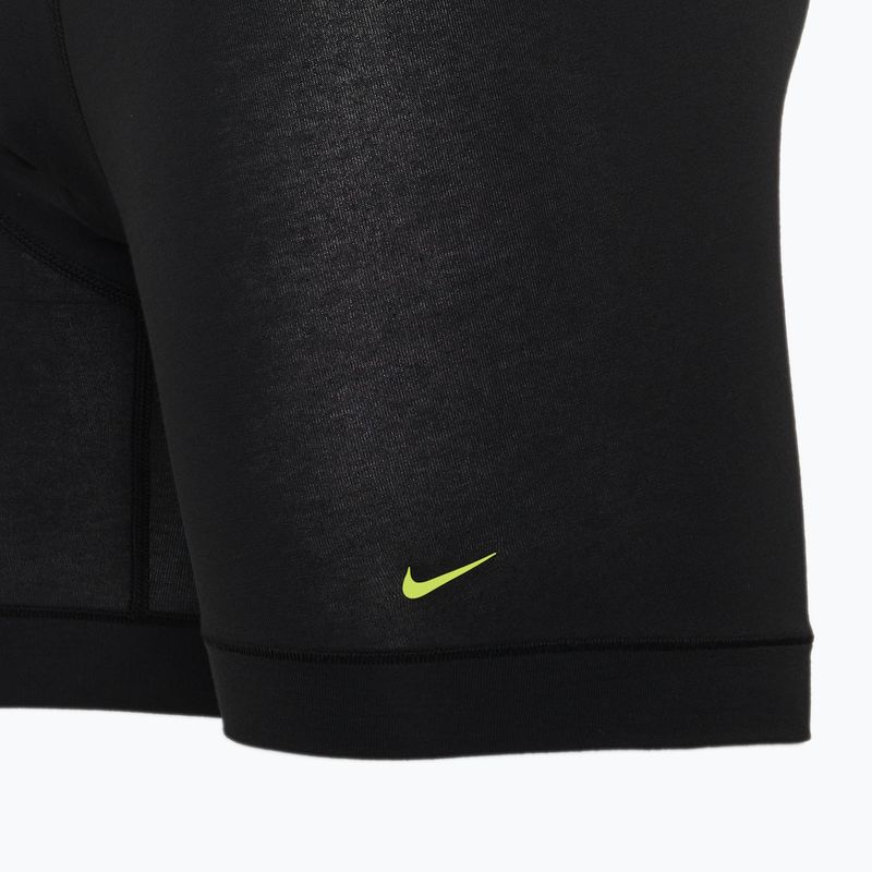 Boxer Nike Everyday Cotton Stretch da uomo 3 paia cyber nero/grigio cuoio/pony scuro 4