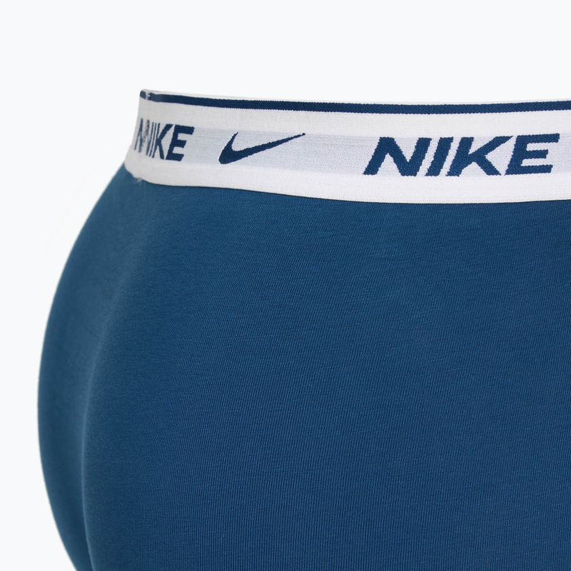 Boxer da uomo Nike Everyday Cotton Stretch Trunk 3 paia blu militare chiaro/blu force/bianco in vita 4
