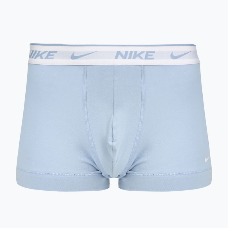 Boxer da uomo Nike Everyday Cotton Stretch Trunk 3 paia blu militare chiaro/blu force/bianco in vita 5