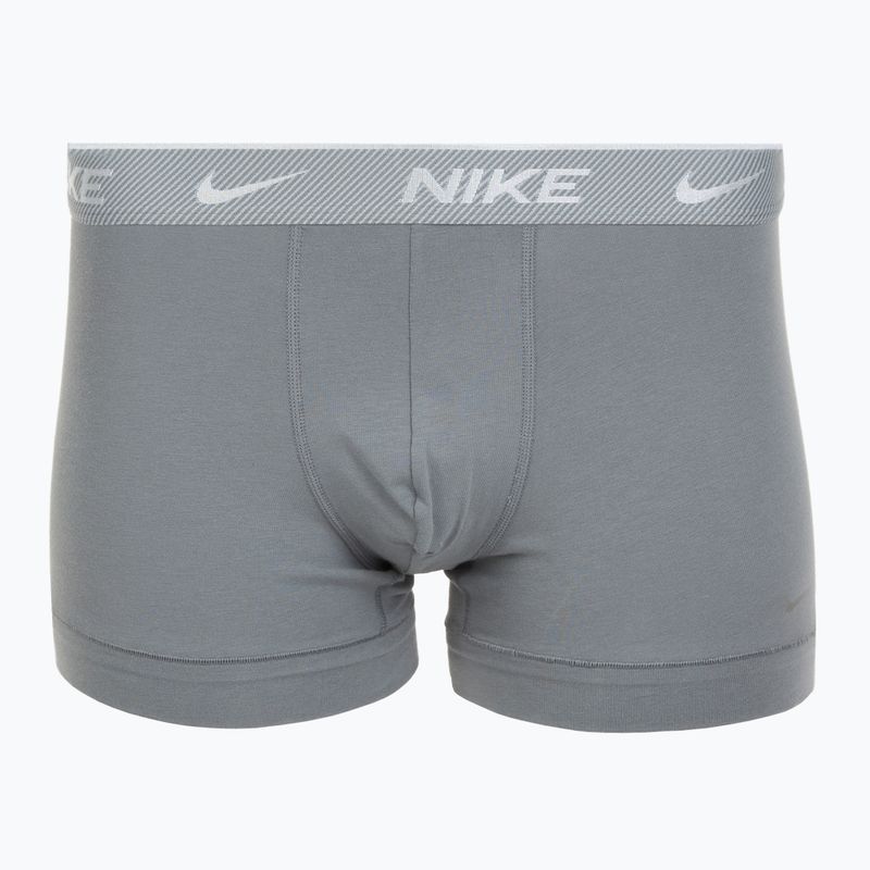 Boxer da uomo Nike Everyday Cotton Stretch Trunk 3 paia nero/ferro da stiro/grigio freddo con texture ad alta lucentezza wb 2