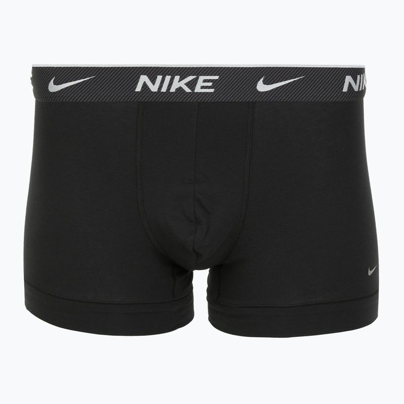 Boxer da uomo Nike Everyday Cotton Stretch Trunk 3 paia nero/ferro da stiro/grigio freddo con texture ad alta lucentezza wb 4