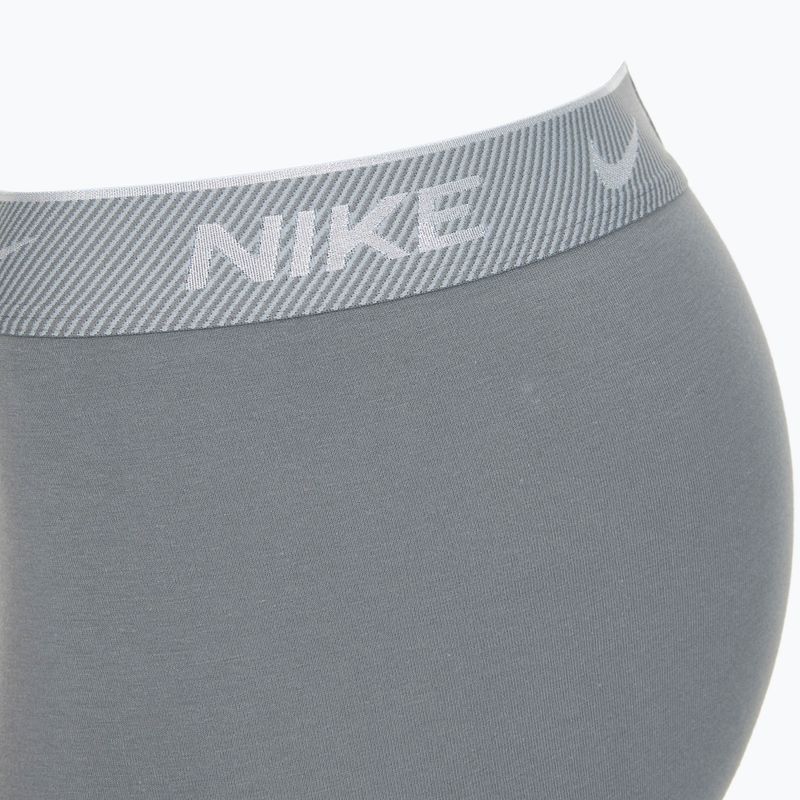 Boxer da uomo Nike Everyday Cotton Stretch Trunk 3 paia nero/ferro da stiro/grigio freddo con texture ad alta lucentezza wb 6