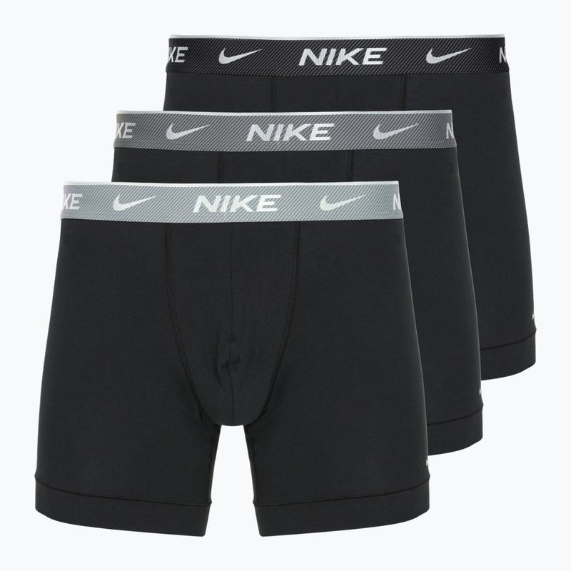 Uomo Nike Everyday Cotton Stretch boxer 3 paia bi/grigio ferro/grigio chiaro texture lucida wb