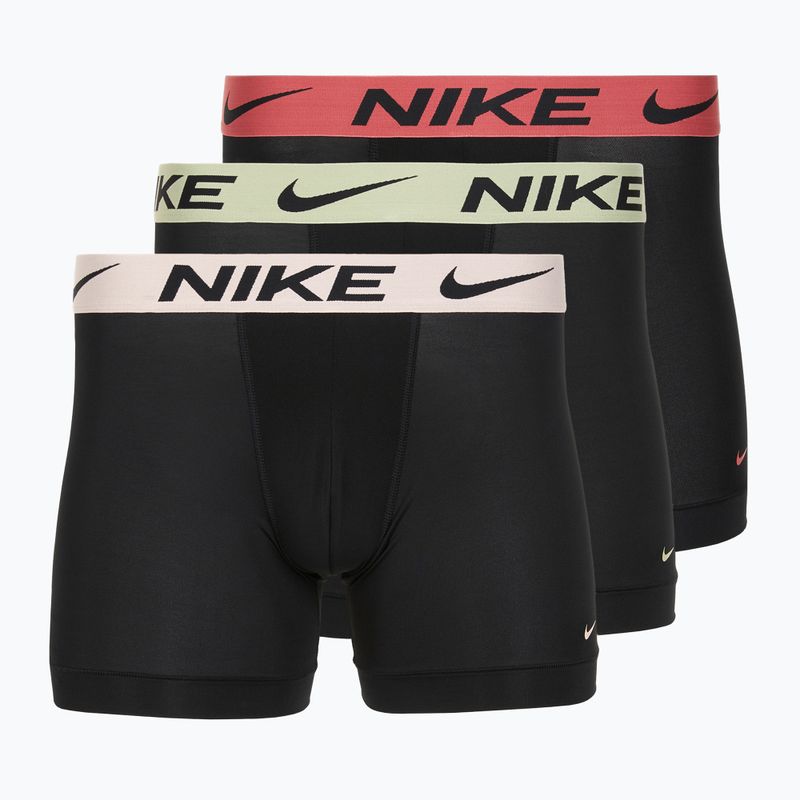 Uomo Nike Dri-Fit Essential Micro Boxer Brief 3 paia blk washed coral/olive aura/abrtract blue edge wb