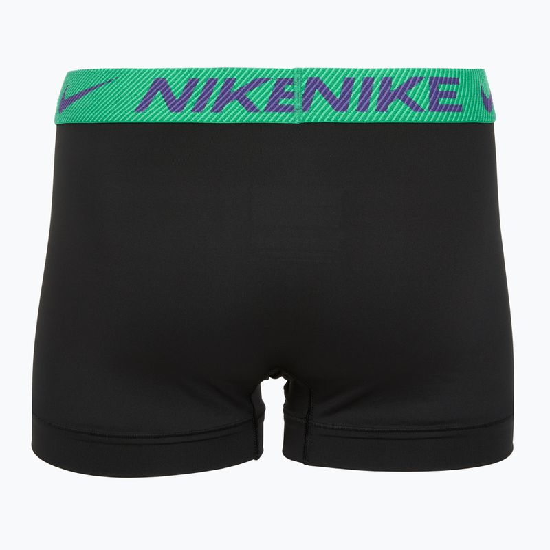 Boxer da uomo Nike Dri-Fit Essential Micro Trunk 3 paia nero verde shock/wild violet/nero testo wb 5