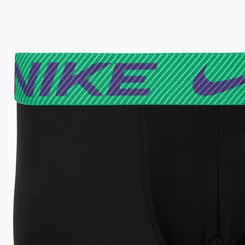 Boxer da uomo Nike Dri-Fit Essential Micro Trunk 3 paia nero verde shock/wild violet/nero testo wb 6