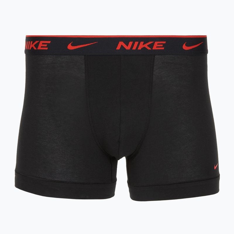 Boxer da uomo Nike Everyday Cotton Stretch Trunk 3 paia nero lig crim/des och/deep night logo in vita 3